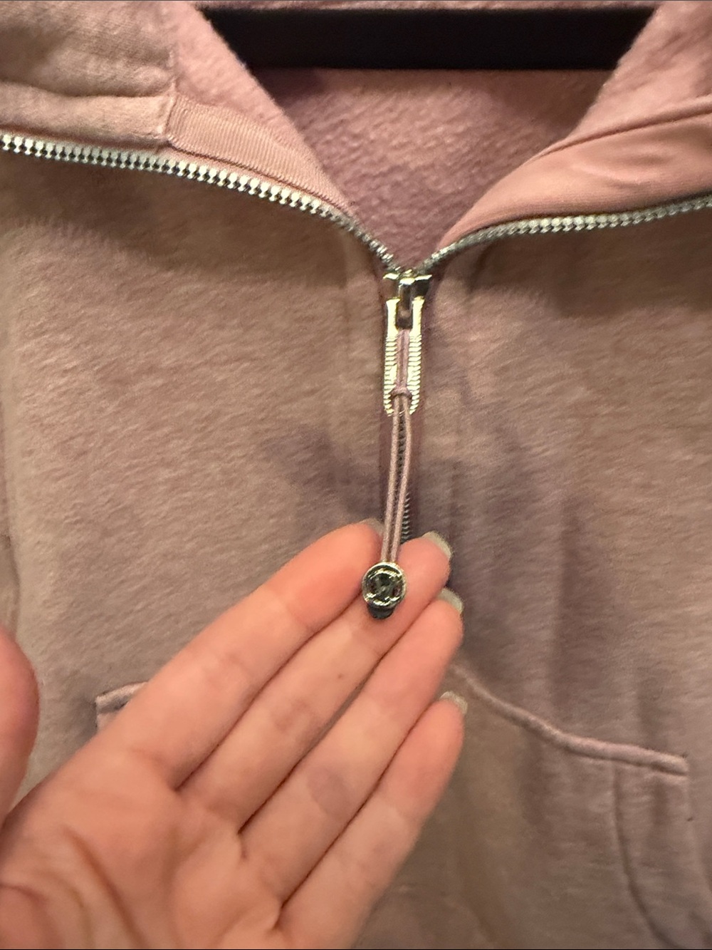 XS/S lululemon athletica Dusty Rose Half-Zip Scuba - Picture 2 of 4